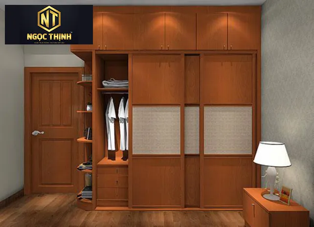 Xưởng Nội Thất Ngọc Thịnh Biên Hòa - Tủ quần áo cửa lùa bằng ván MDF cao cấp, hiện đại- TQANT26